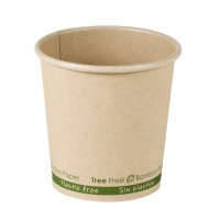 Bamboo fiber cup without plastic